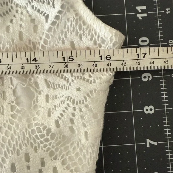 American Eagle Small White Lace Corset Top Ren Fair Soft Girl Boho‎ Coquette - Picture 5 of 8